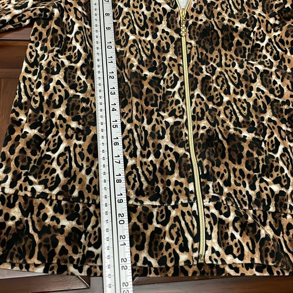 Women’s size petite medium onque casual leopard print jacket - Picture 8 of 8